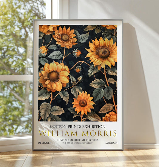 William Morris Wall Print, William Morris Exhibition Poster, William Morris, Vintage Wall Art, Victorian Art, Vintage Poster, Sunflower Gift