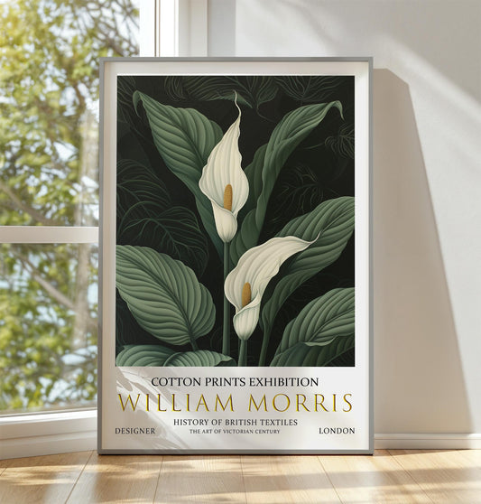 William Morris Print, William Morris Exhibition Poster, William Morris Poster, Vintage Wall Art, Textile Art, Vintage Poster, Peace Lily