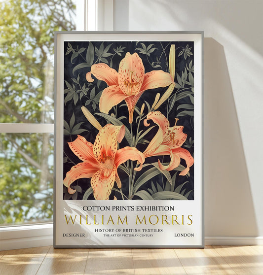 William Morris Print, William Morris Exhibition Poster, William Morris Poster, Vintage Wall Art, Textile Art, Vintage Poster, Lily Wall Art