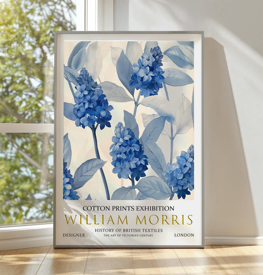 William Morris Print, William Morris Exhibition Poster, William Morris Poster, Vintage Wall Art, Floral Art, Vintage Poster, Hyacinth Print