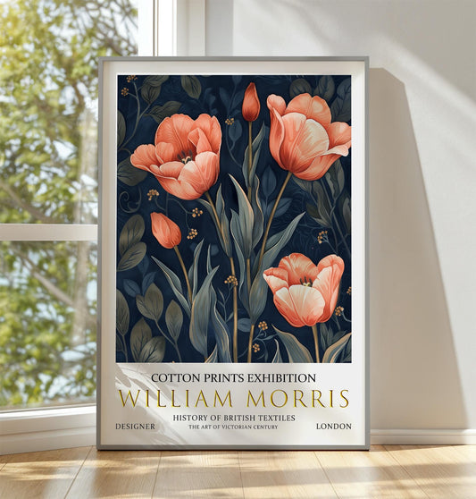 William Morris Wall Print, William Morris Exhibition Poster, William Morris, Vintage Wall Art, Victorian Art, Vintage Poster, Tulip Print