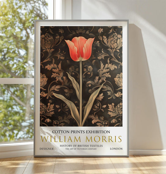 William Morris Wall Print, William Morris Exhibition Poster, William Morris, Vintage Wall Art, Victorian Art, Vintage Poster, Tulip Wall Art