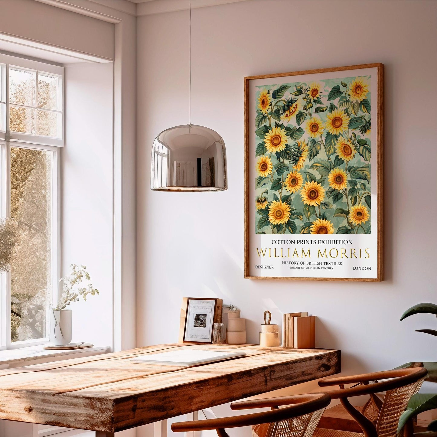 William Morris Wall Print, William Morris Exhibition Poster, William Morris Vintage Wall Art, Victorian Art, Vintage Poster, Sunflower Print