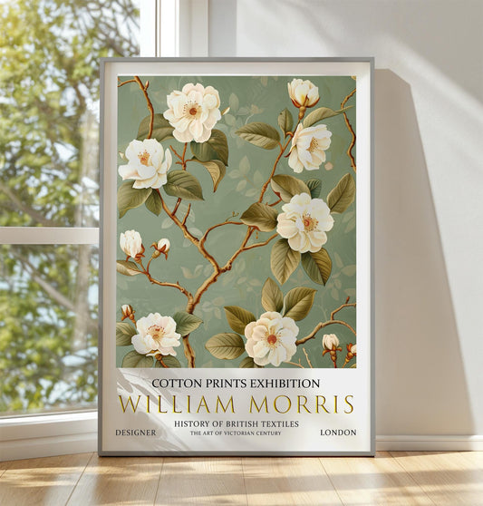 William Morris Print, William Morris Exhibition Poster, William Morris Poster, Vintage Wall Art, Floral Art, Vintage Poster, Green Wall Art