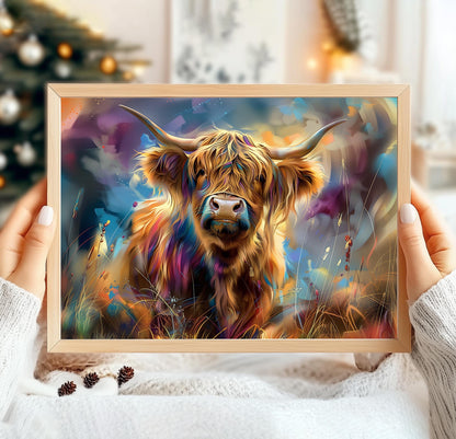 Highland Cow Print, Highland Cow Wall Art, Highland Cattle Prints, Hairy Cow Print, Scottish Cow Print, Highland Cow Gifts, Highland Cow Art