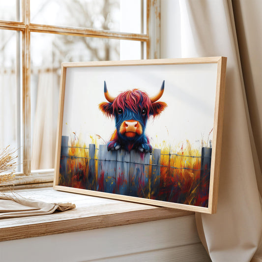 Scottish Highland Cow Print, Highland Cow Wall Art, Highland Cattle Prints, Hairy Cow Print, Cow Print, Highland Cow Gifts, Highland Cow Art