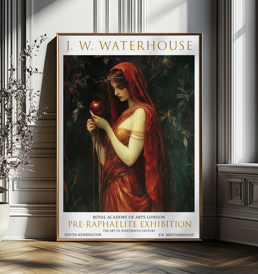 John William Waterhouse Print - Persephone' Art Print - Pre-Raphaelite Vintage Decor, Greek Mythology Wall Art, Classic Waterhouse Poster