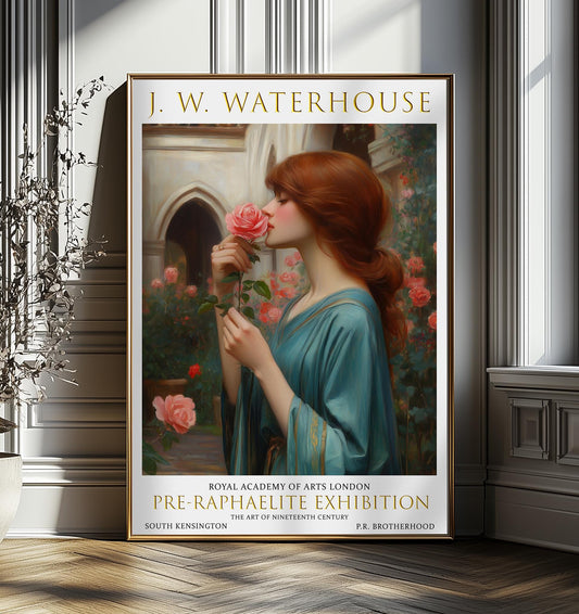 John William Waterhouse Art Print - The Soul of the Rose, Romantic Pre-Raphaelite Vintage Poster, Classic Wall Decor