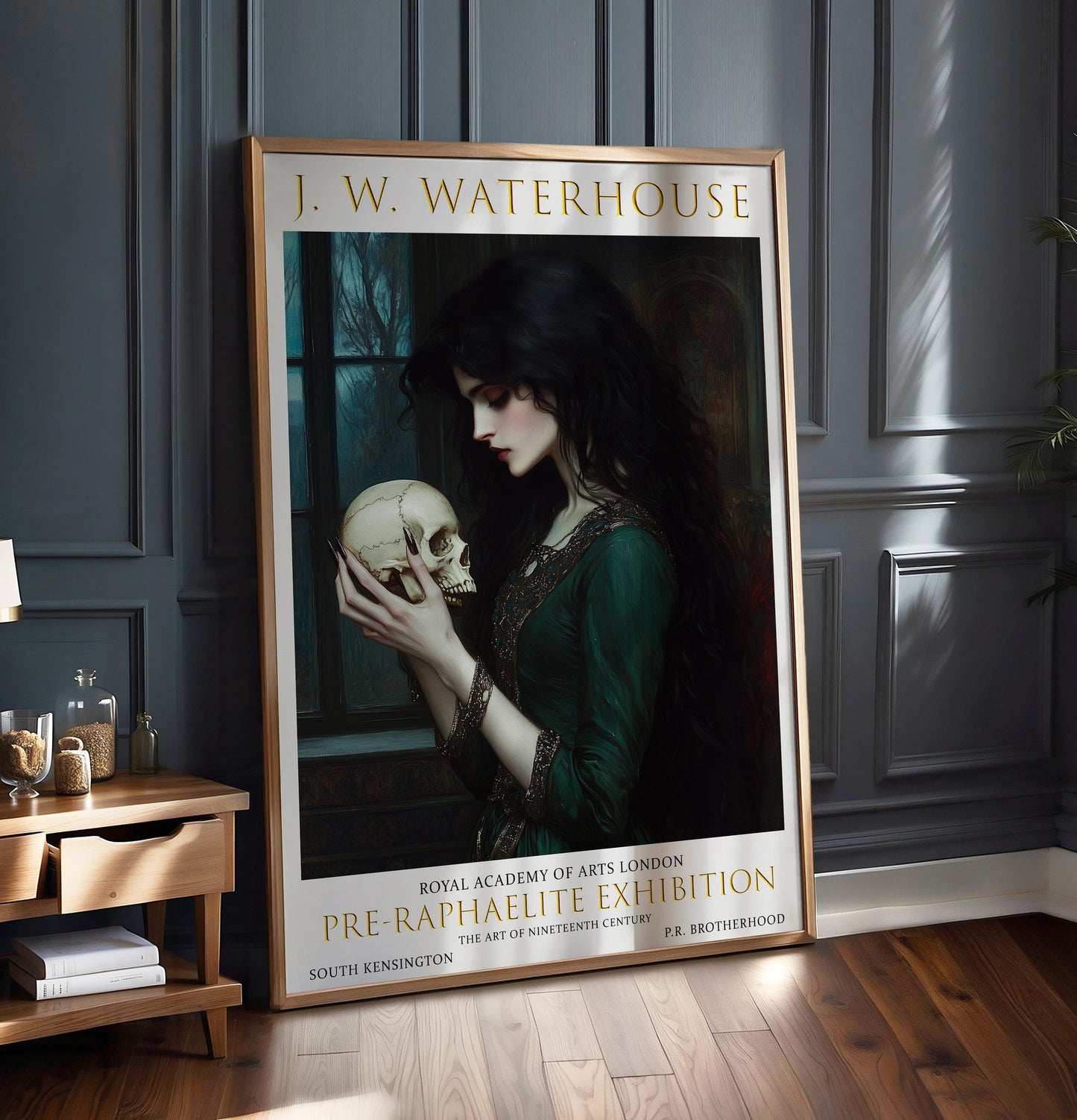 John William Waterhouse Print - Vampire Woman, Gothic Pre-Raphaelite Poster, Medieval Wall Art, Dark Romantic Wall Decor, Dark Art